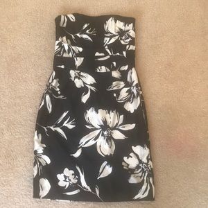 Black strapless White House Black Market dress